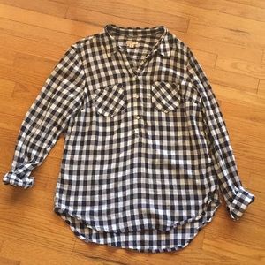Merona Blue and white Gingham Button Down